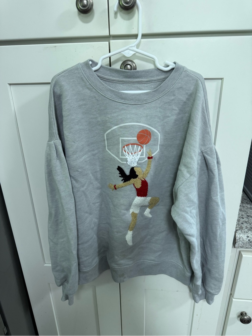Free Assembly Light Gray Crewneck Sweatshirt